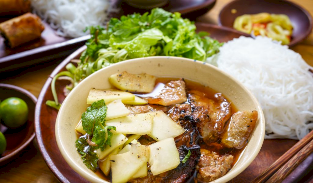 Bun Cha Cham is the most traditional dish to enjoy this dish